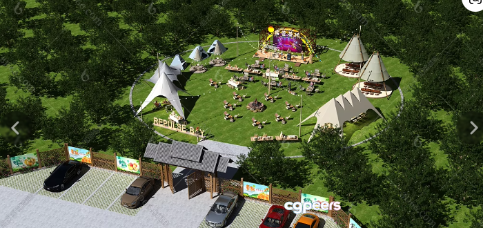 A 3D Rendering Of A Festival Or Event 3D Model - 18796 - VRAY Render
