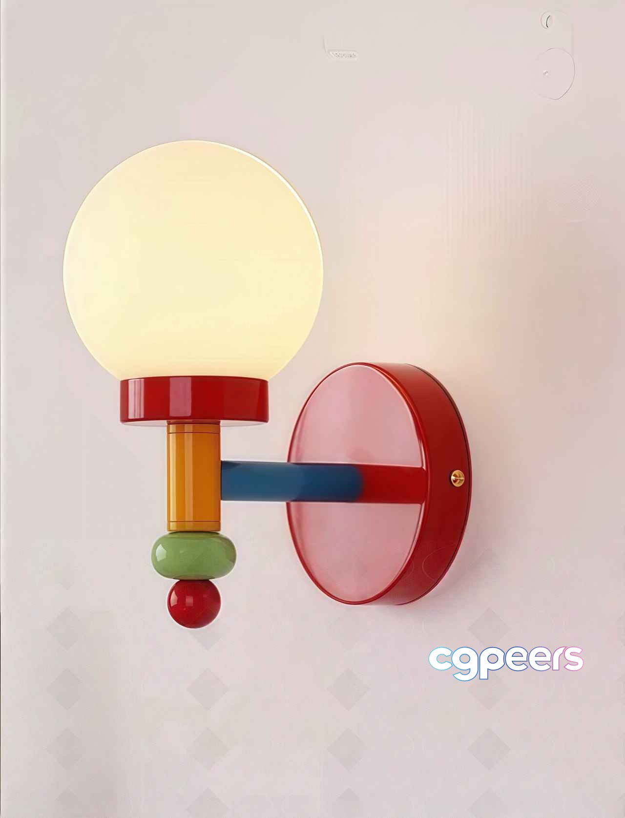 A Colorful Wall Sconce 3D Model - 15001 - VRAY Render A Colorful Wall Sconce 3D Model - 15001 - VRAY Render