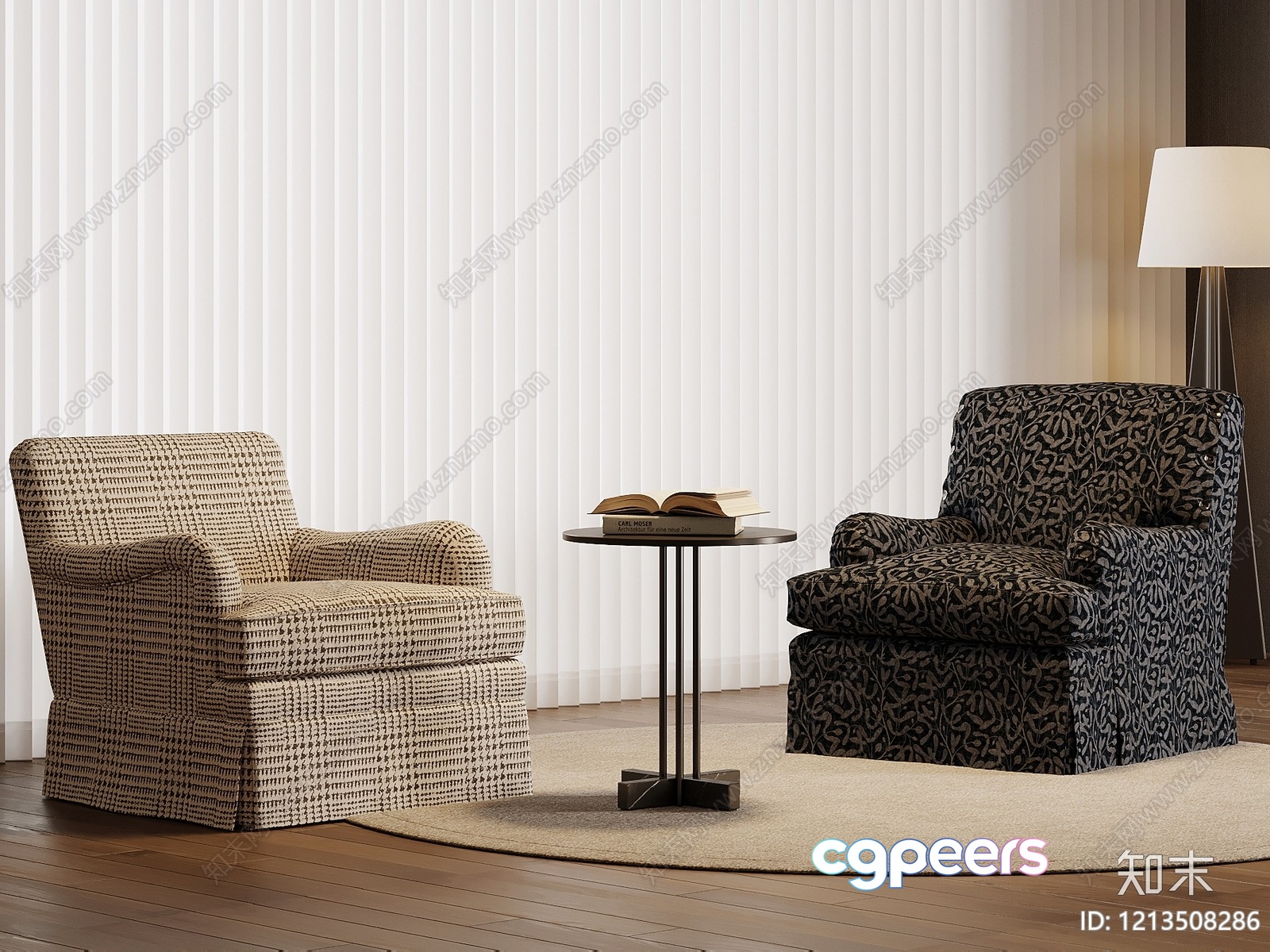 Modern Living Room 3D Model - 23069 - VRAY Render Modern Living Room 3D Model - 23069 - VRAY Render