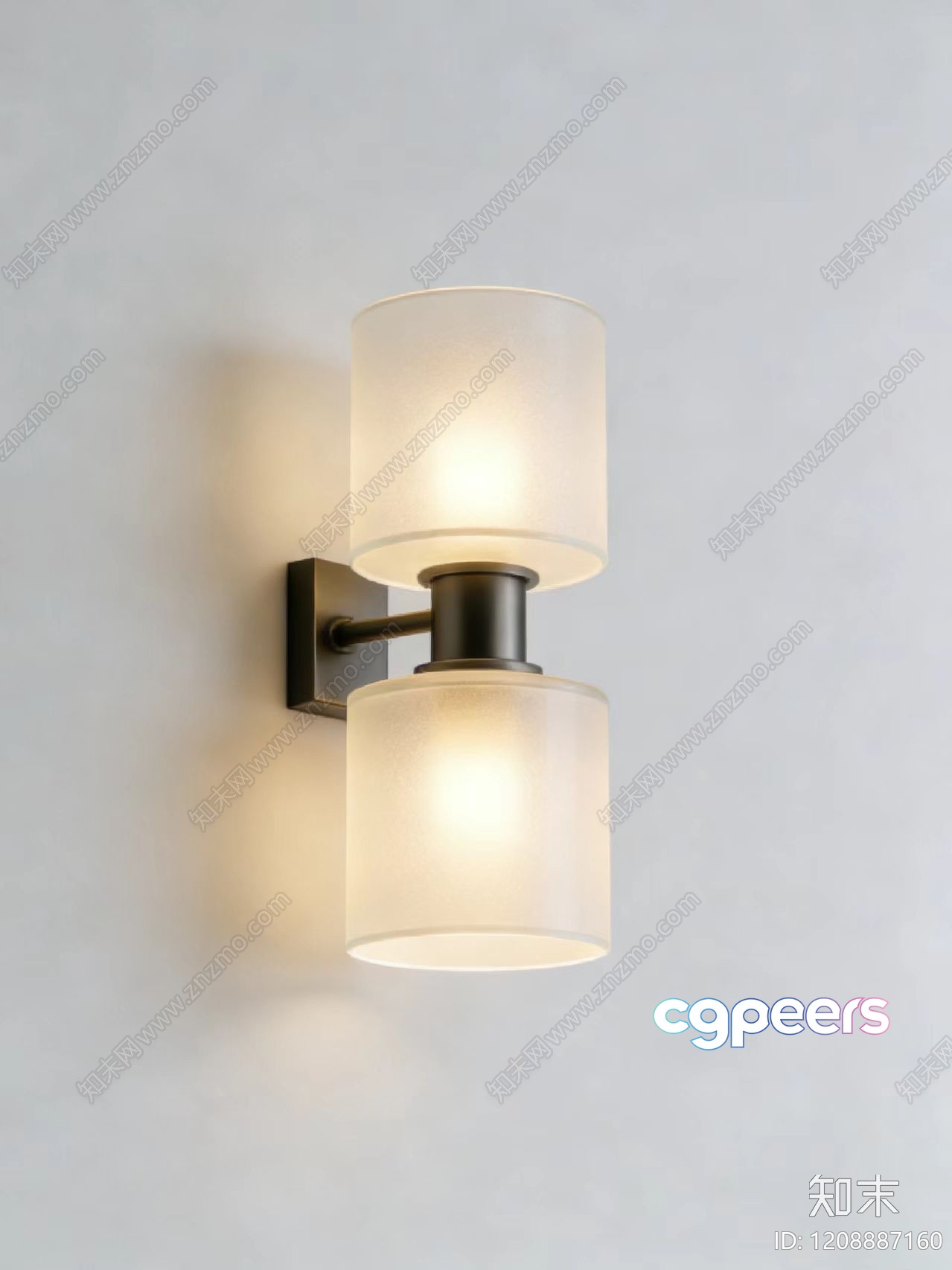 A Light Fixture With Two Cylindrical Lights 3D Model - 7410 - CORONA Render A Light Fixture With Two Cylindrical Lights 3D Model - 7410 - CORONA Render