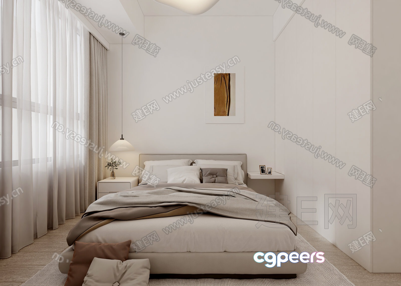 Cozy Bedroom 3D Model - 8576 - VRAY Render Cozy Bedroom 3D Model - 8576 - VRAY Render