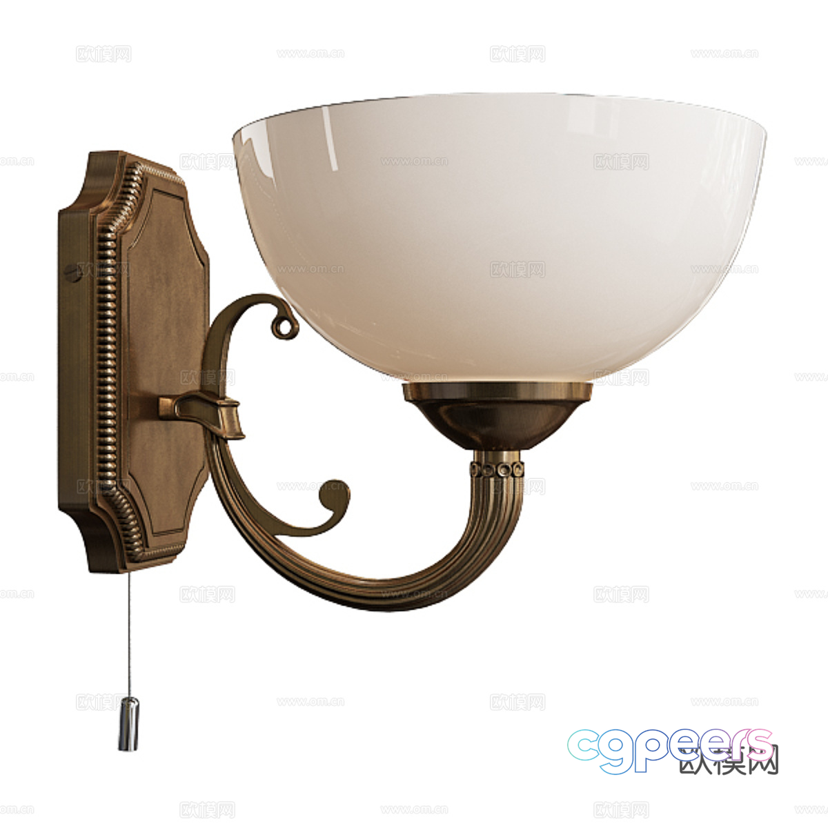 Gold Light Fixture 3D Model - 8595 - VRAY Render Gold Light Fixture 3D Model - 8595 - VRAY Render