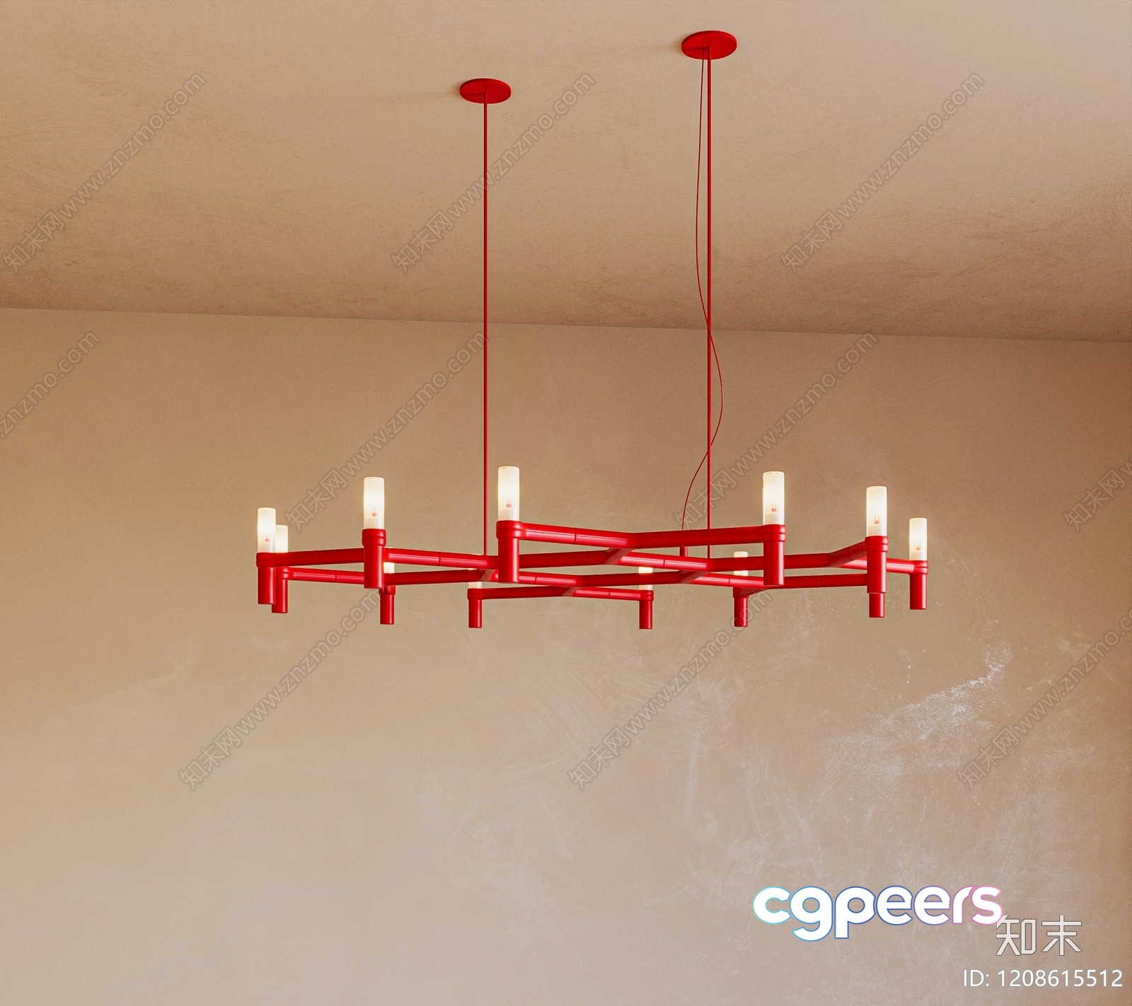 Red Light Fixture 3D Model - 19537 - VRAY Render Red Light Fixture 3D Model - 19537 - VRAY Render