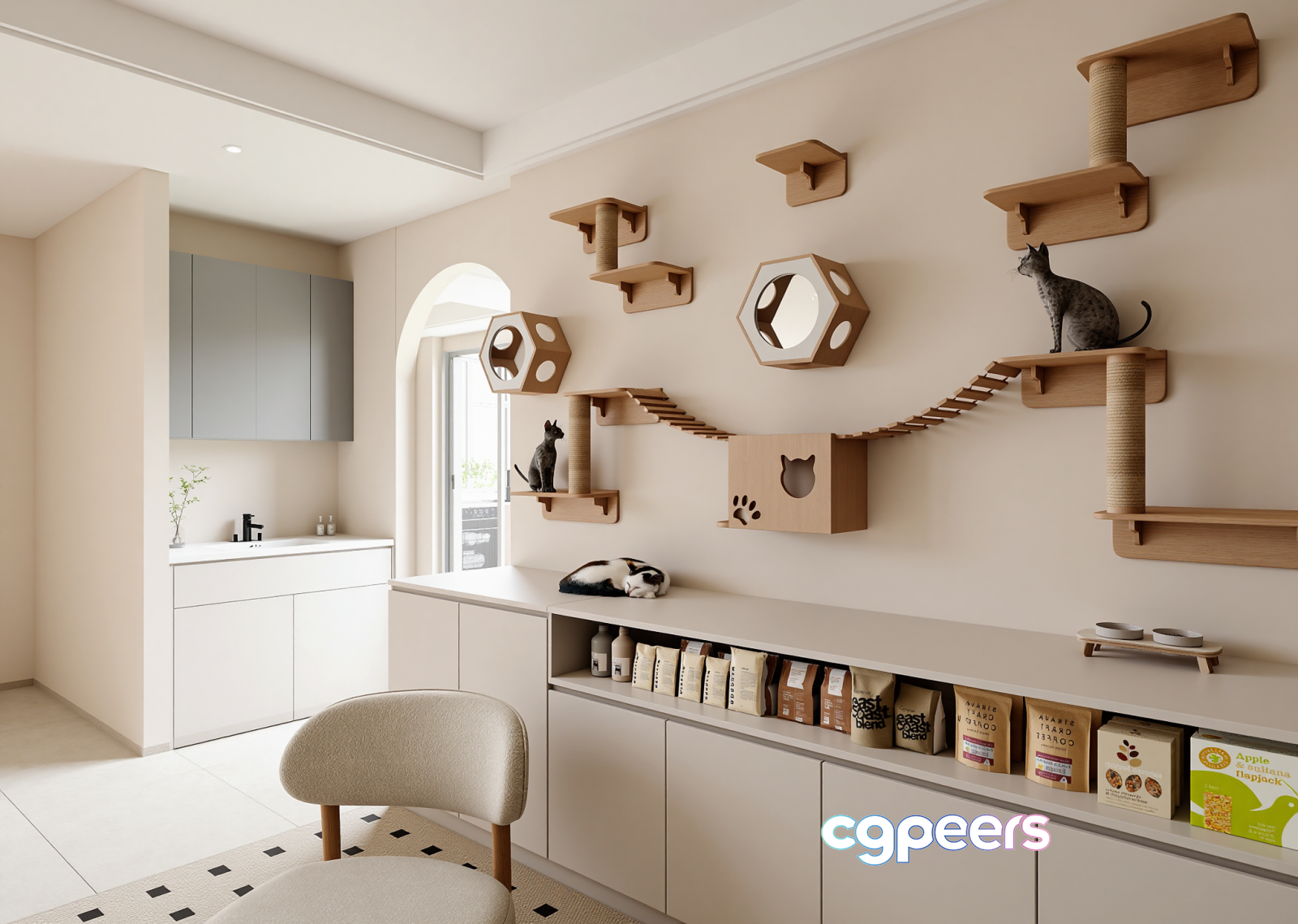 Modern Minimalist Room 3D Model - 14487 - VRAY Render Modern Minimalist Room 3D Model - 14487 - VRAY Render