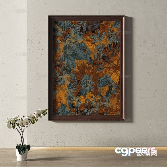 Modern Floral Painting 3D Model - 7740 - VRAY Render Modern Floral Painting 3D Model - 7740 - VRAY Render