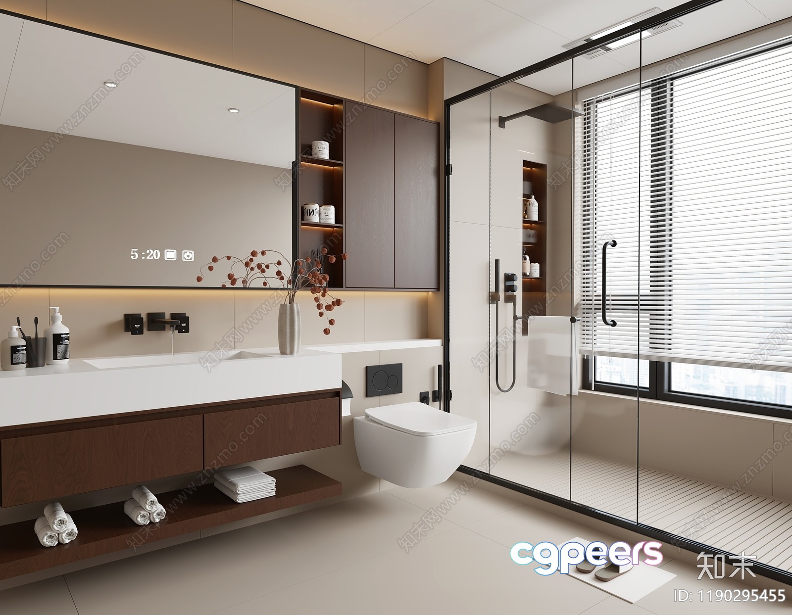 Modern Bathroom 3D Model - 4367 - VRAY Render Modern Bathroom 3D Model - 4367 - VRAY Render