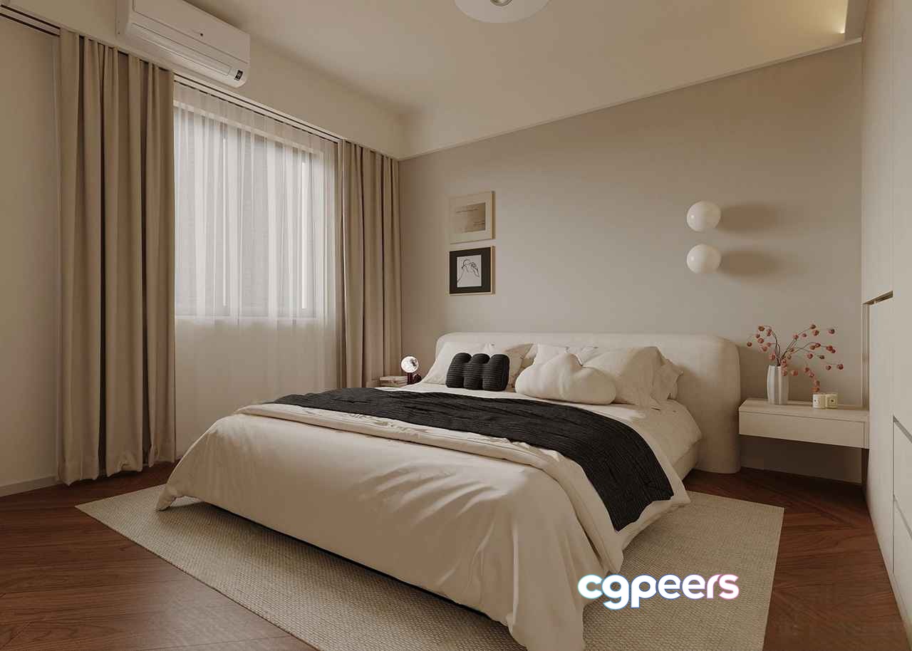 Cozy Bedroom 3D Model - 1191 - VRAY Render