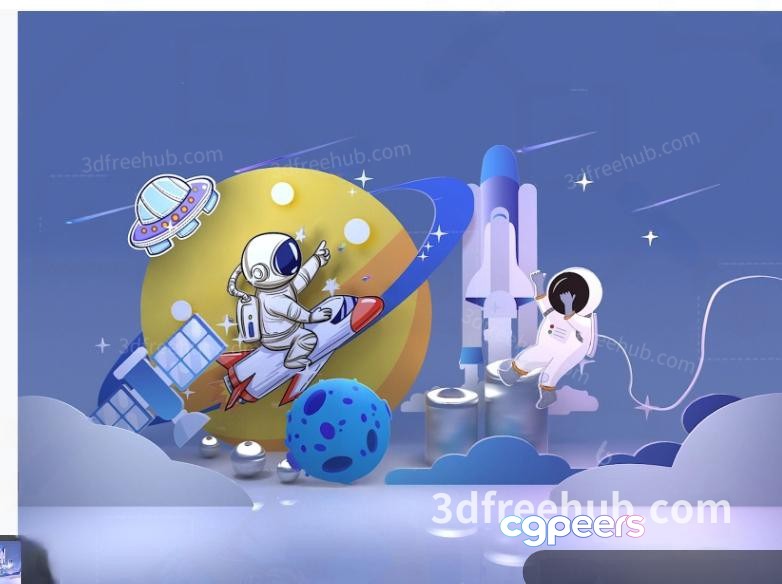 The Main Subject Is An Astronaut And One Key Characteristic Is That They Are 3D Model - 19327 - VRAY Render The Main Subject Is An Astronaut And One Key Characteristic Is That They Are 3D Model - 19327 - VRAY Render