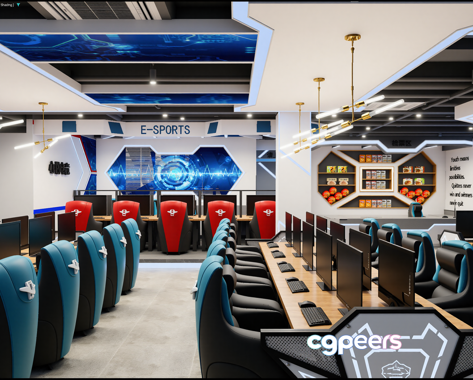 A Modern Gaming Room 3D Model - 22828 - VRAY Render