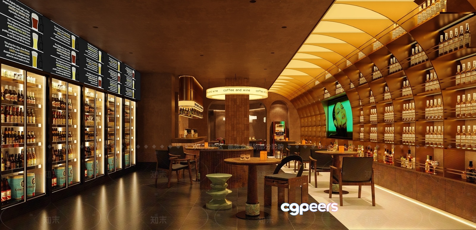 Modern Bar Area 3D Model - 4813 - CORONA Render