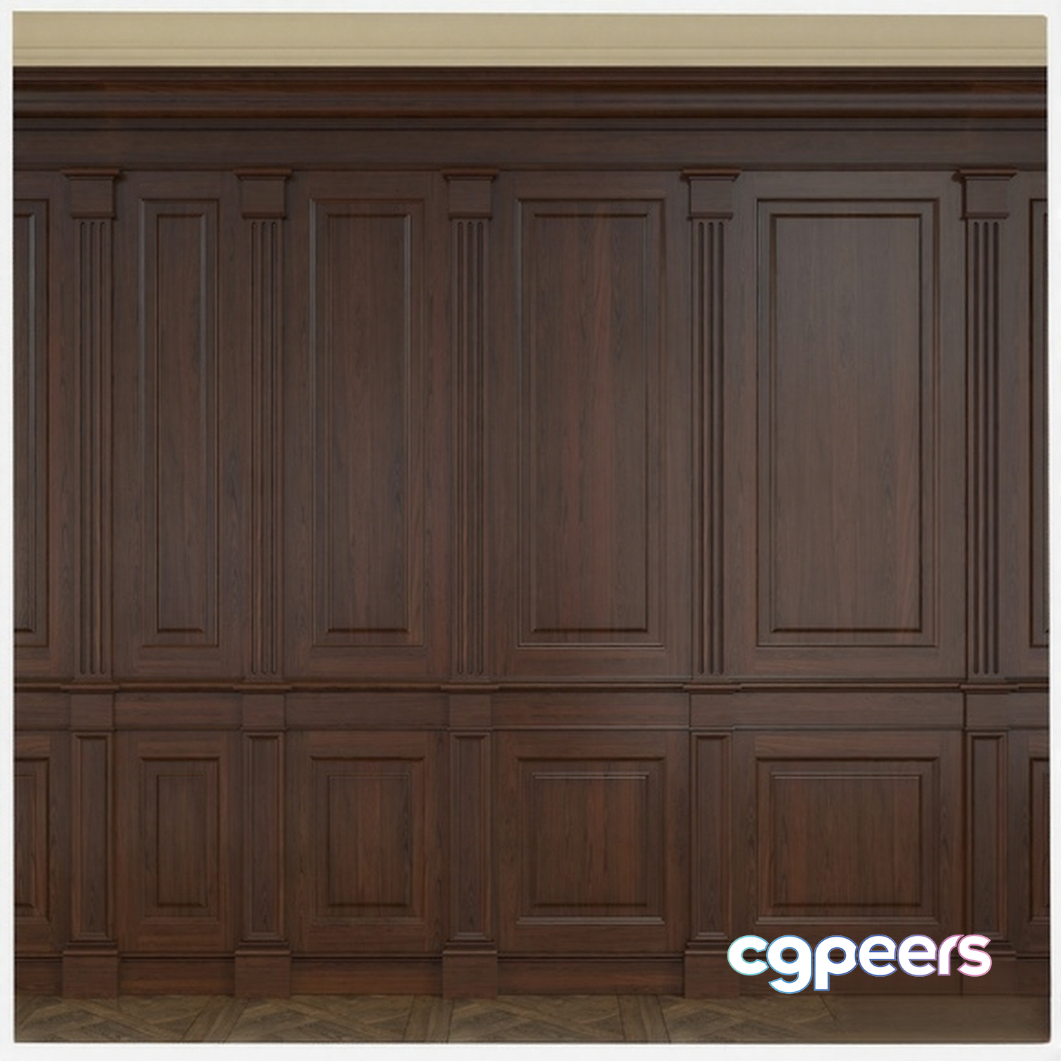 Wooden Wall Paneling 3D Model - 6953 - CORONA Render