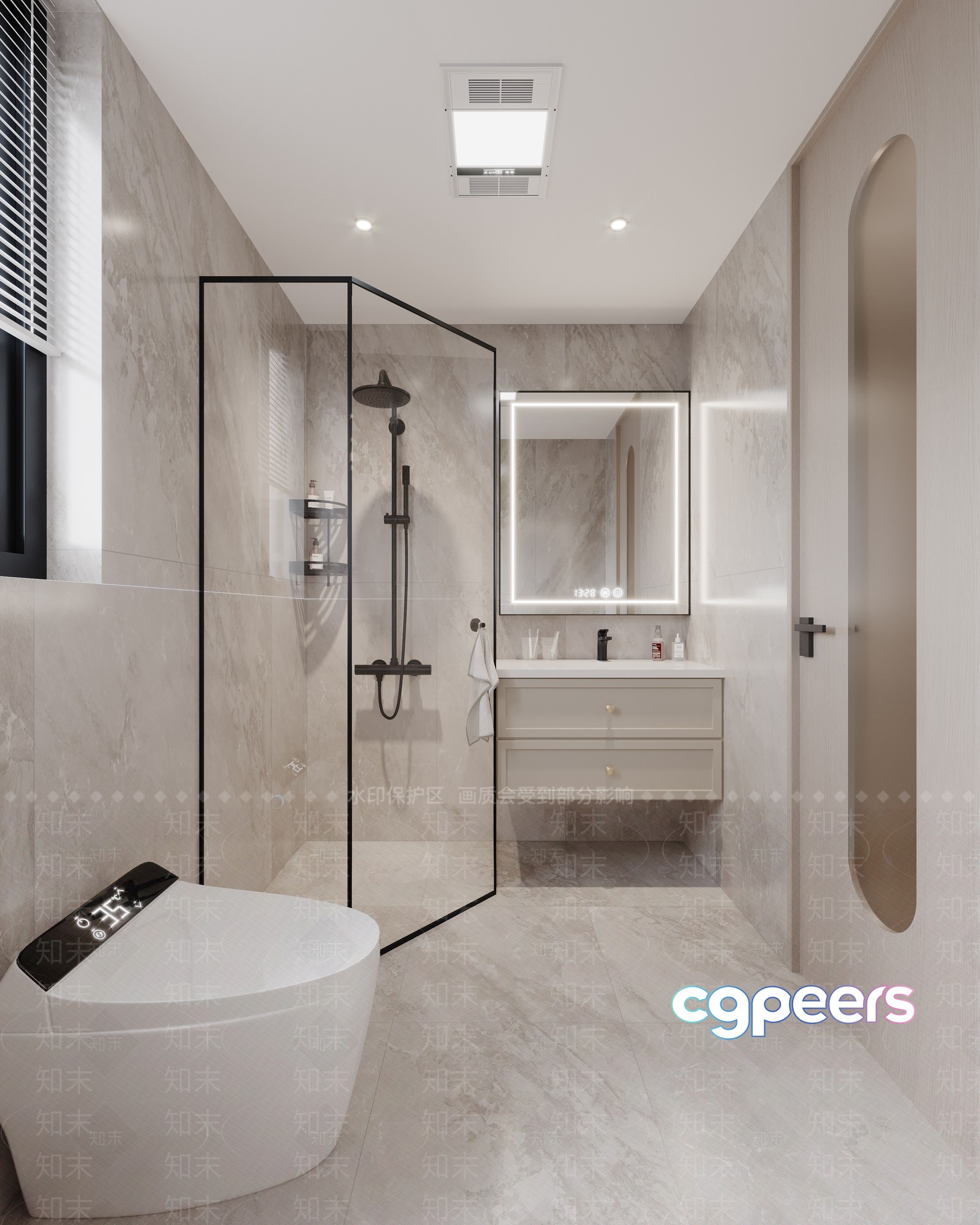 Modern Bathroom 3D Model - 6237 - CORONA Render Modern Bathroom 3D Model - 6237 - CORONA Render