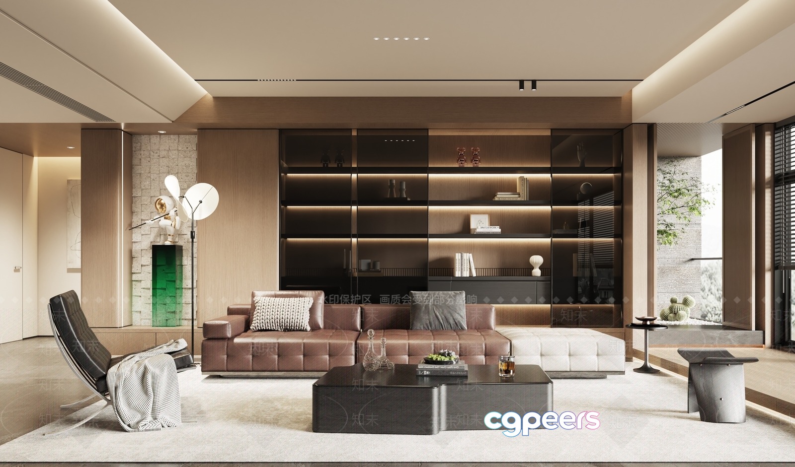 Modern Living Room 3D Model - 17172 - VRAY Render Modern Living Room 3D Model - 17172 - VRAY Render