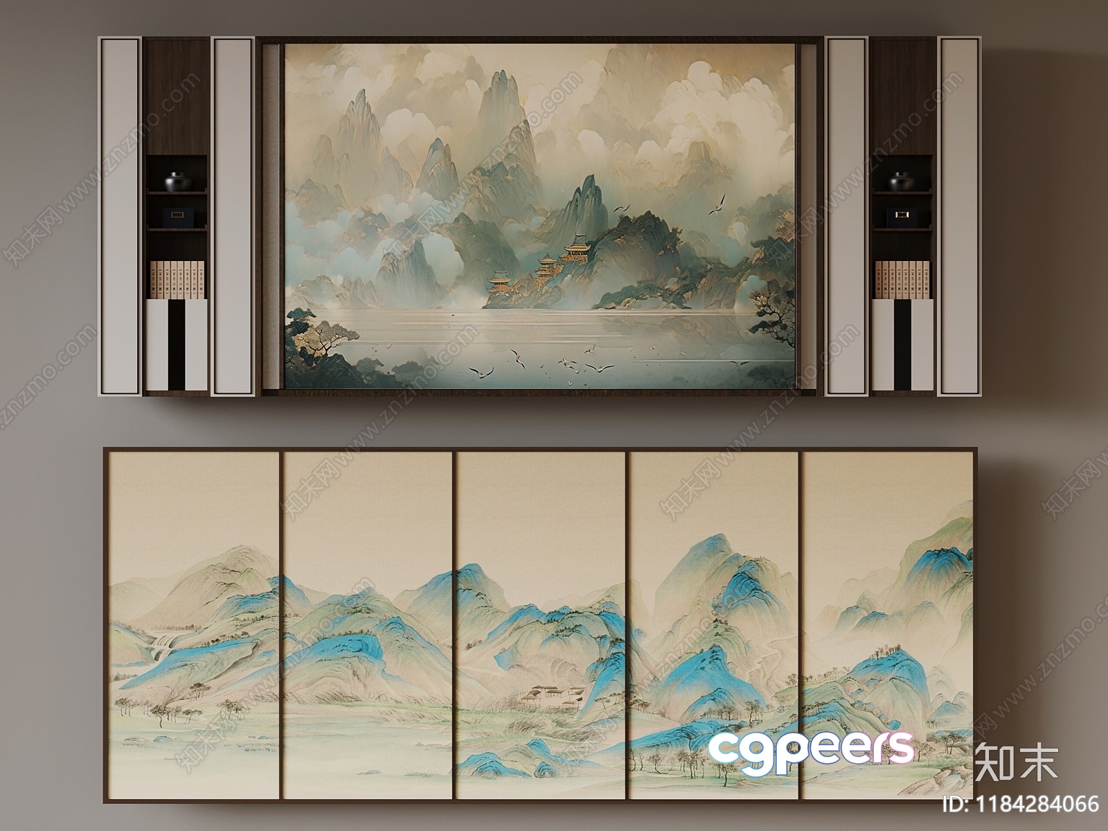 Traditional Asian Artwork 3D Model - 1474 - VRAY Render