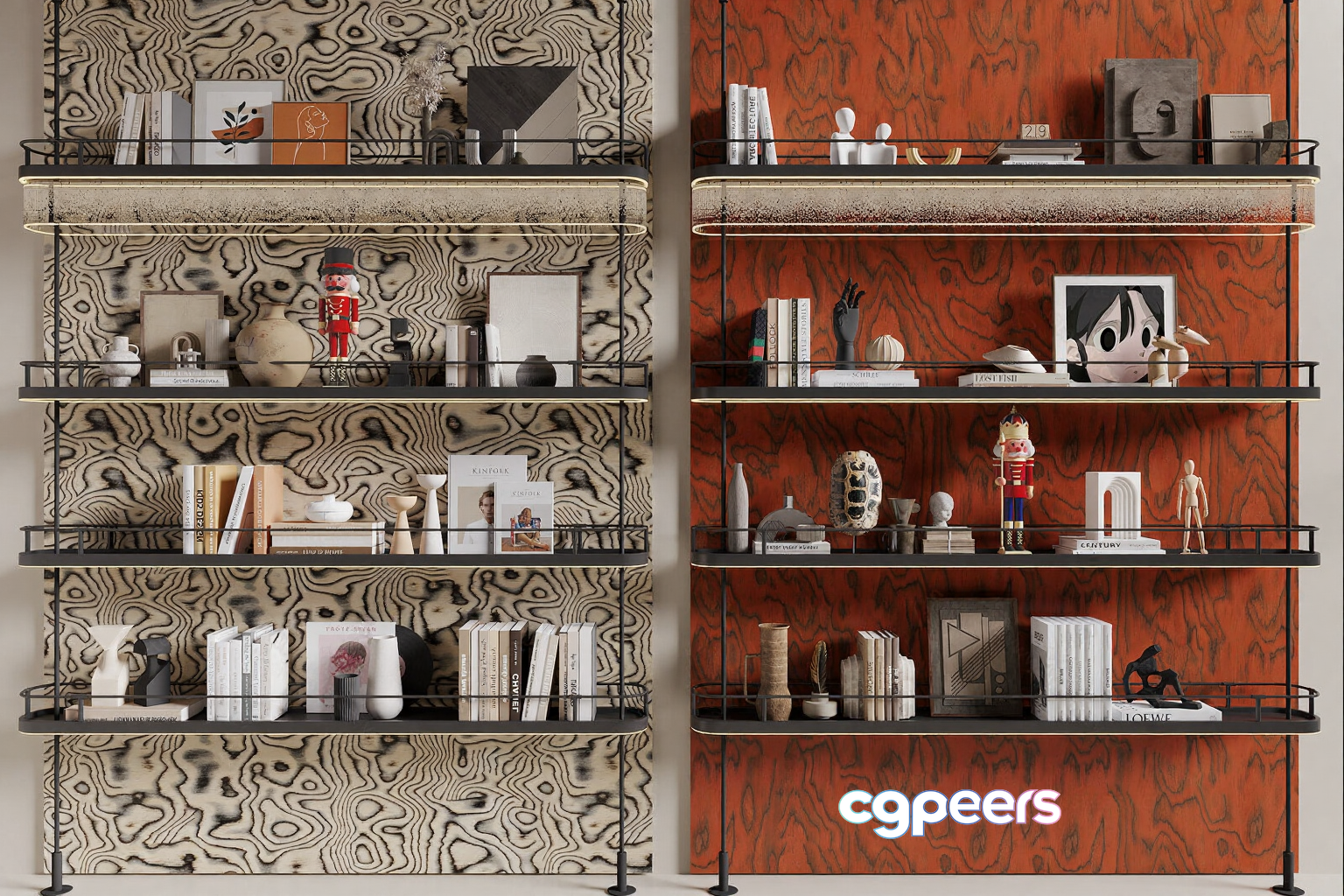 Modern Shelving Unit 3D Model - 5569 - CORONA Render Modern Shelving Unit 3D Model - 5569 - CORONA Render