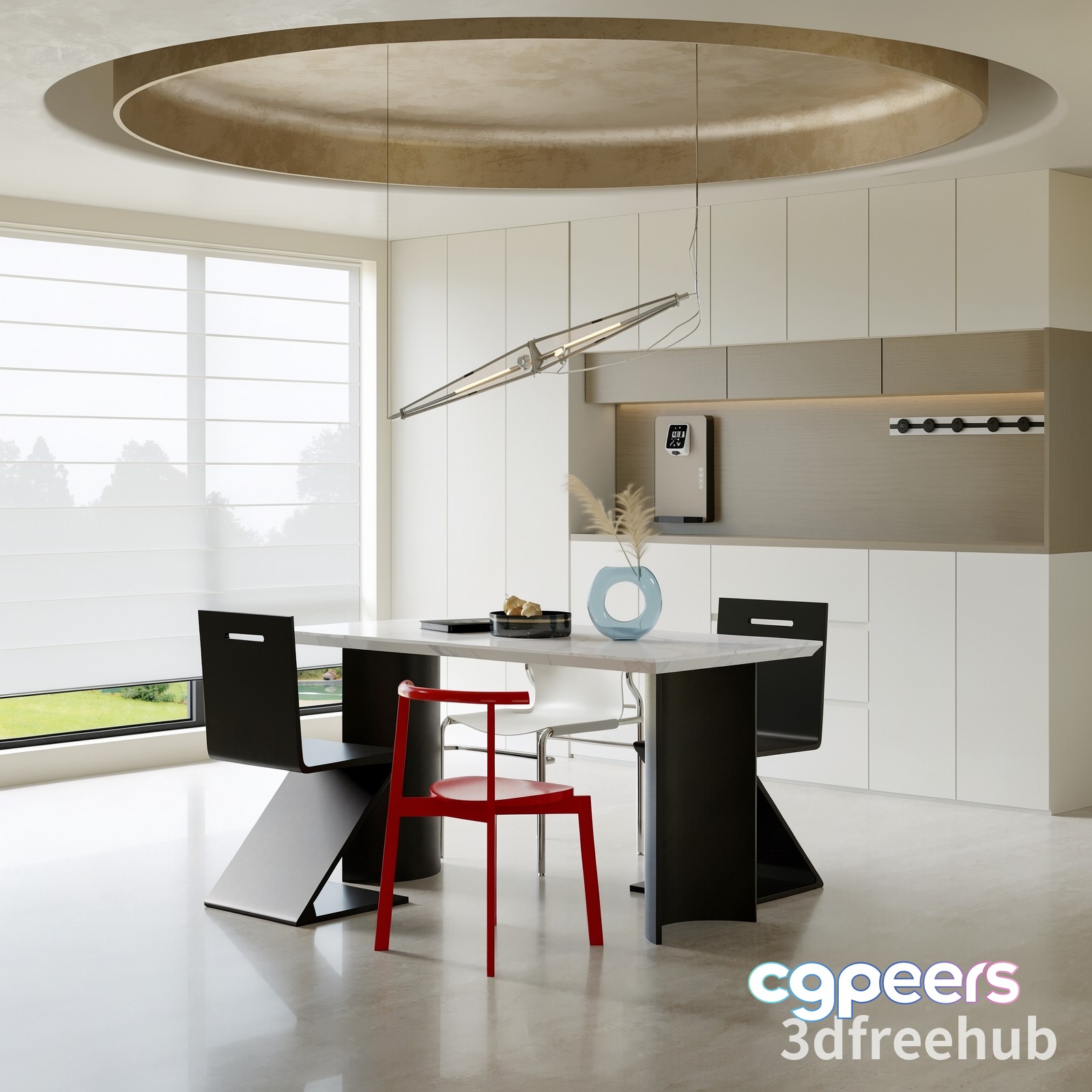 Modern Dining Room 3D Model - 20551 - VRAY Render