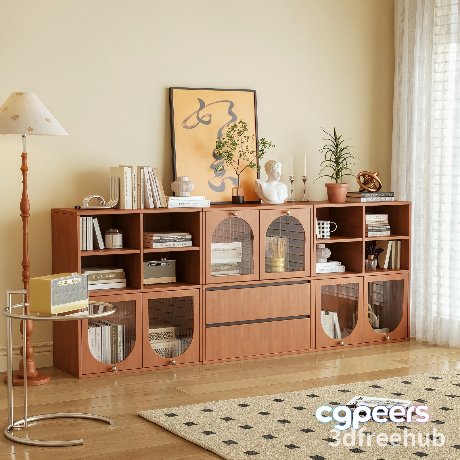 Modern Living Room 3D Model - 20555 - VRAY Render