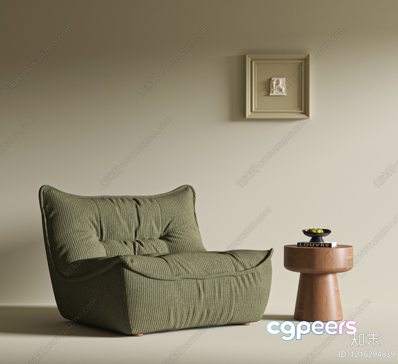 Wooden Side Table 3D Model - 13889 - VRAY Render Wooden Side Table 3D Model - 13889 - VRAY Render