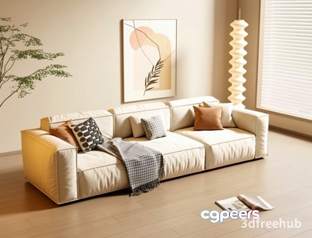 Modern Living Room 3D Model - 21465 - VRAY Render