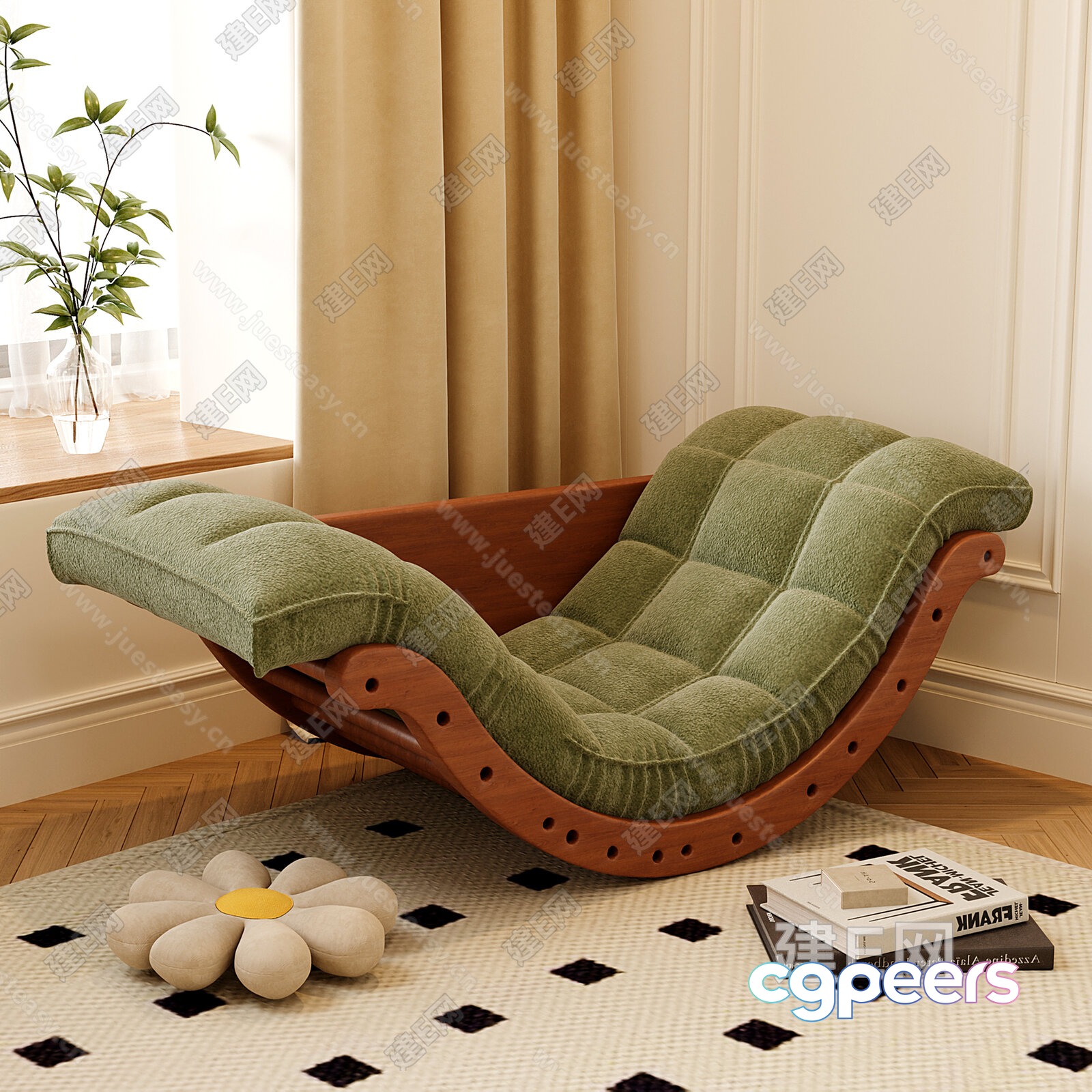 Modern Living Room 3D Model - 10362 - VRAY Render