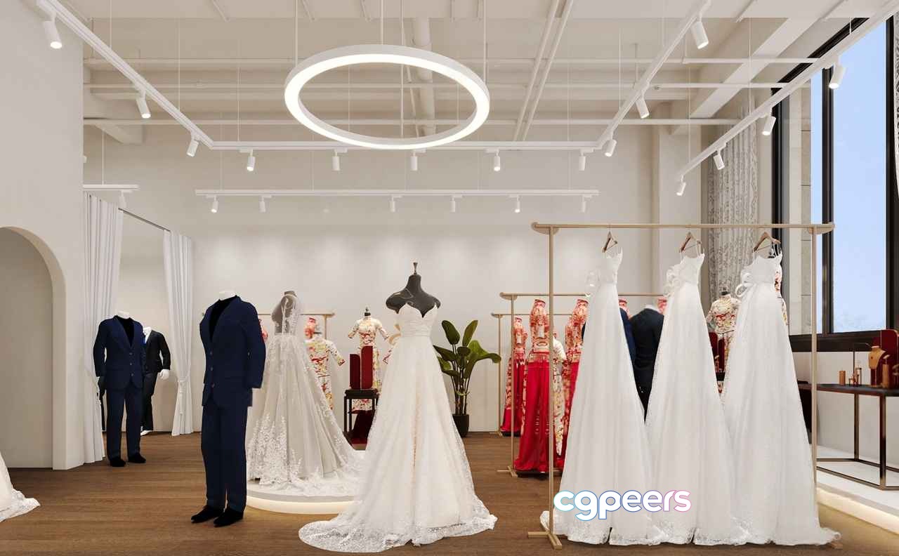 Wedding Dresses 3D Model - 5544 - CORONA Render Wedding Dresses 3D Model - 5544 - CORONA Render