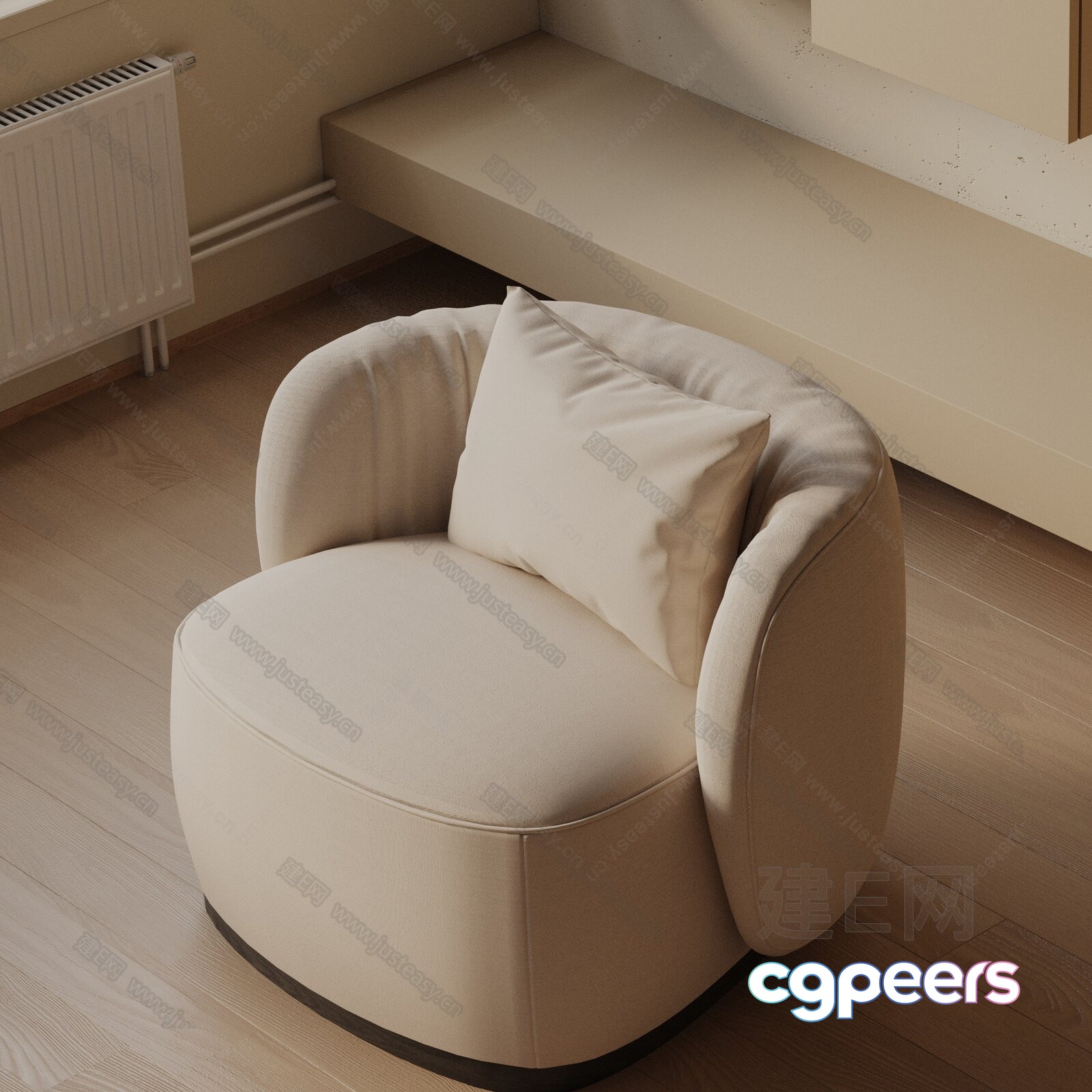 Modern Living Room 3D Model - 9436 - VRAY Render