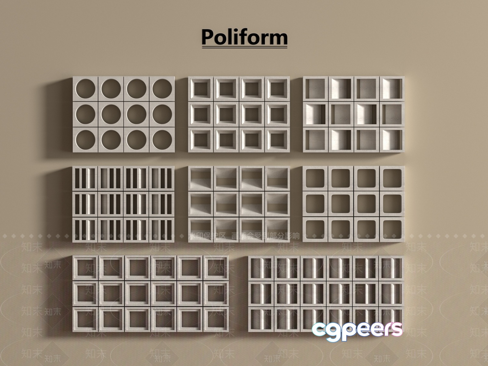 Poliform Shelving Units 3D Model - 4010 - VRAY Render Poliform Shelving Units 3D Model - 4010 - VRAY Render