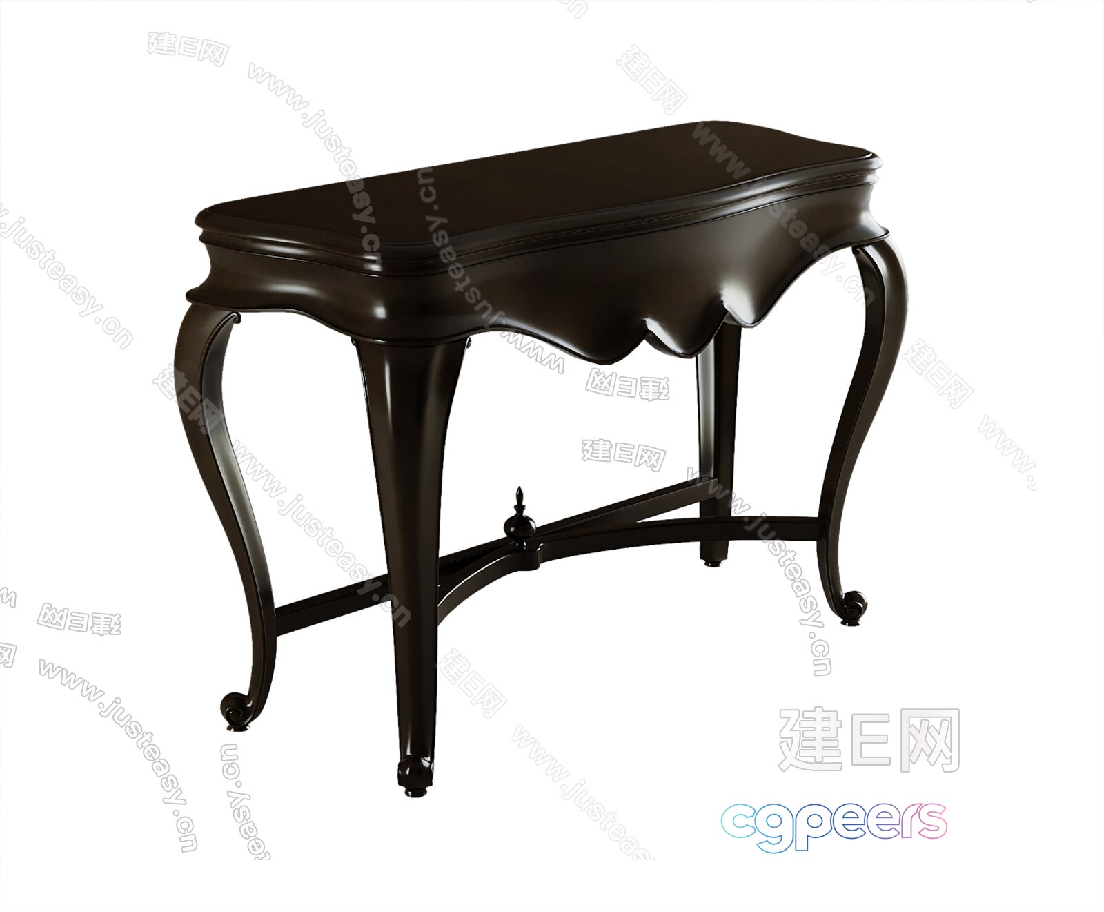 A Dark Brown Piano Bench 3D Model - 11499 - VRAY Render