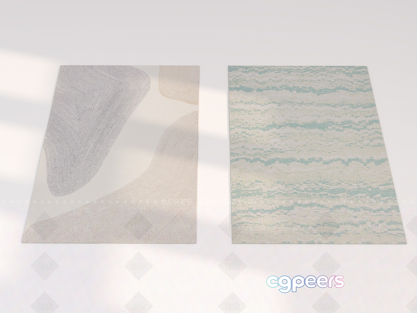 Modern Light-Colored Rugs 3D Model - 11510 - VRAY Render