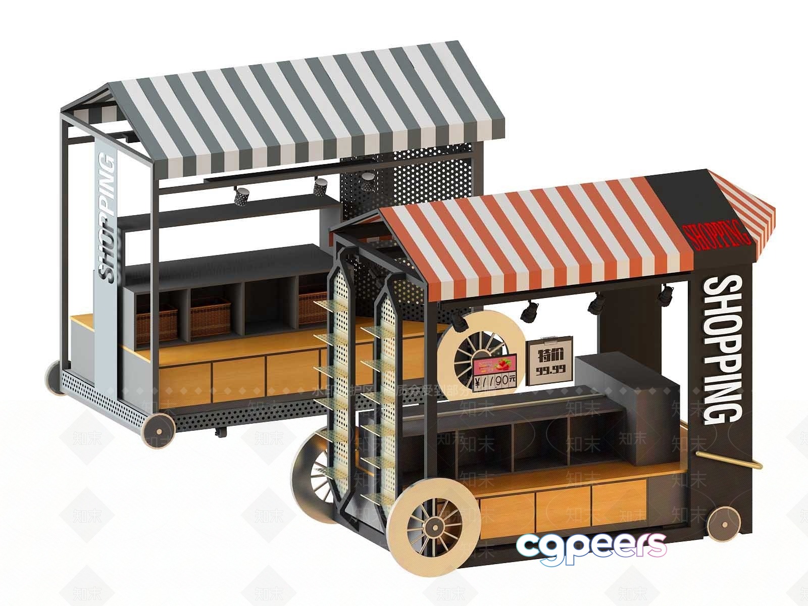 A Shopping Cart 3D Model - 7360 - VRAY Render A Shopping Cart 3D Model - 7360 - VRAY Render