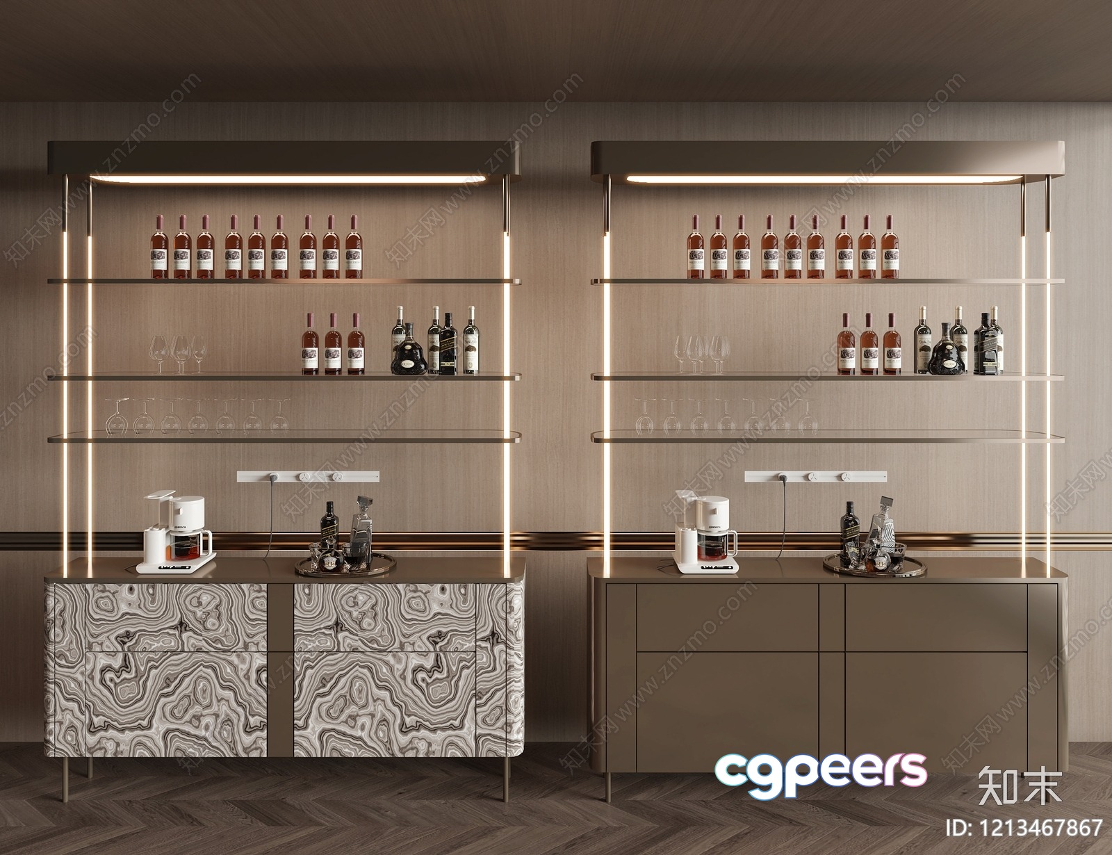 Modern Bar Area 3D Model - 7225 - VRAY Render Modern Bar Area 3D Model - 7225 - VRAY Render