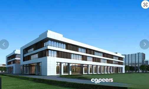 Modern White Building 3D Model - 3030 - VRAY Render Modern White Building 3D Model - 3030 - VRAY Render