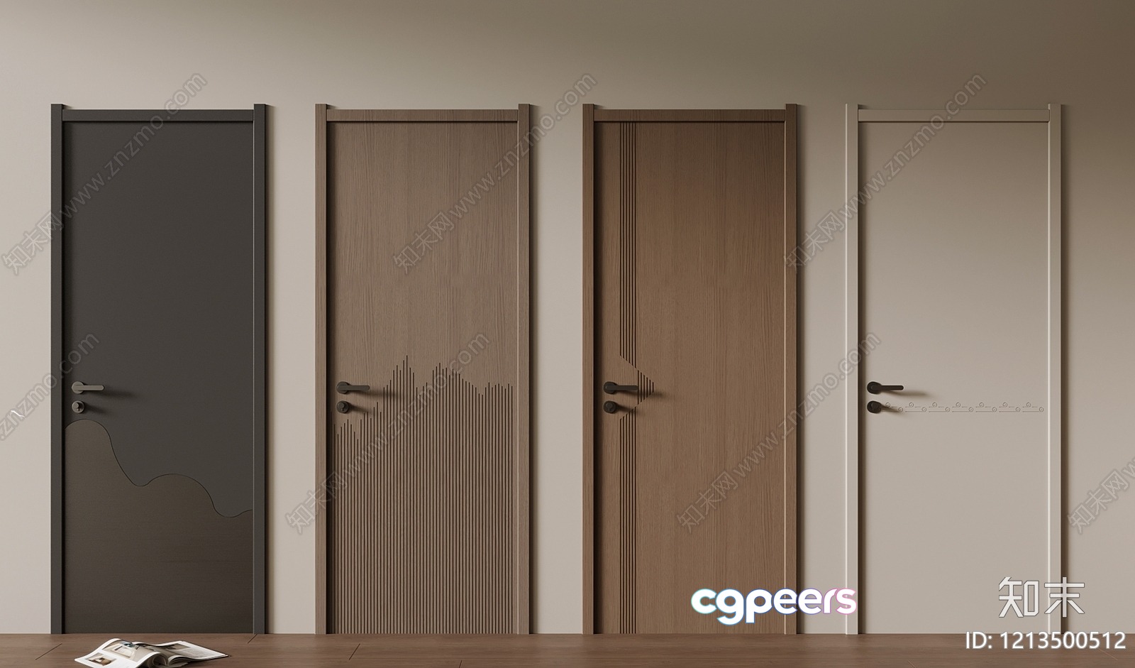 Modern Interior Doors 3D Model - 21144 - VRAY Render Modern Interior Doors 3D Model - 21144 - VRAY Render