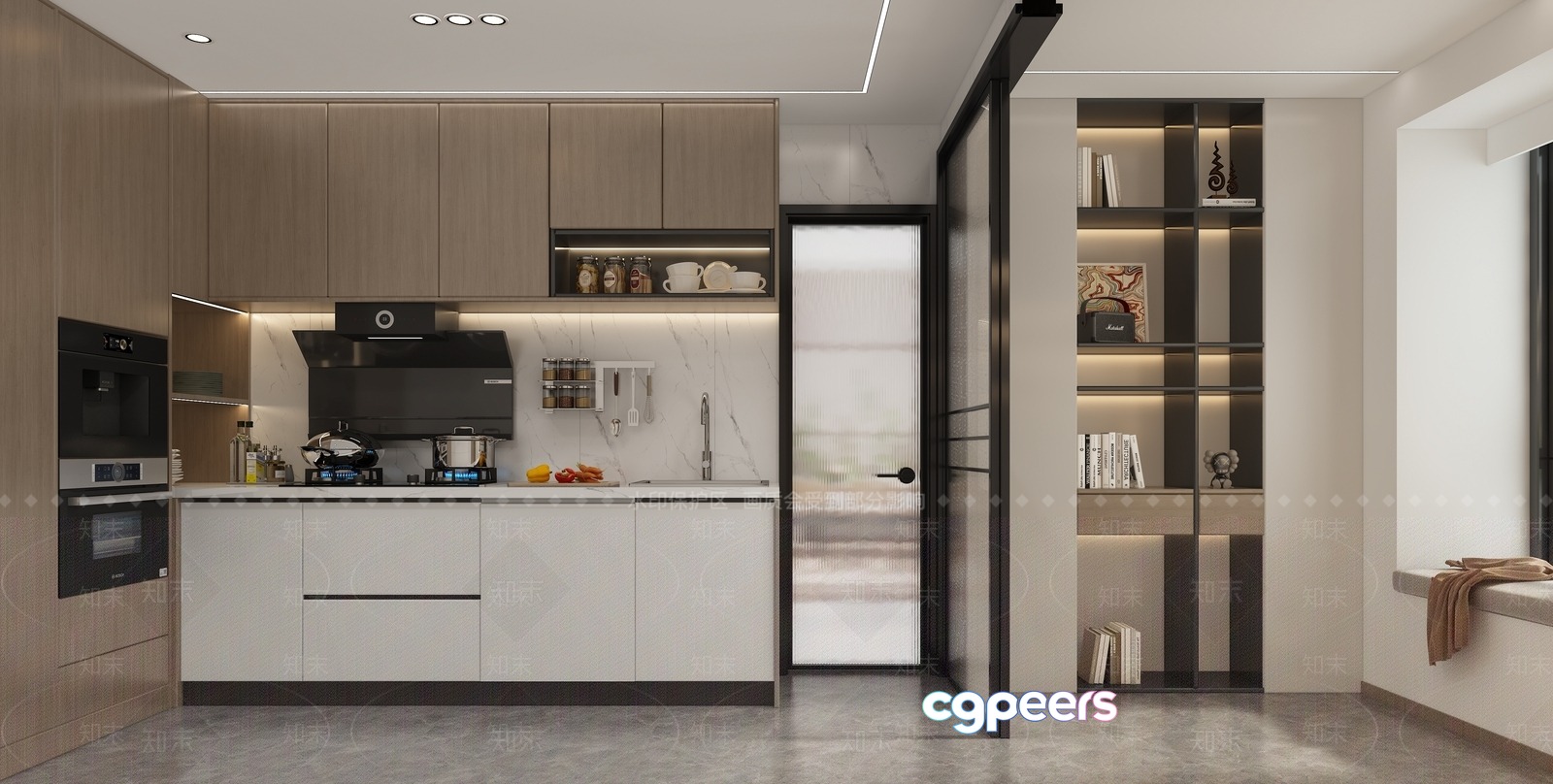 Modern Kitchen 3D Model - 8356 - VRAY Render