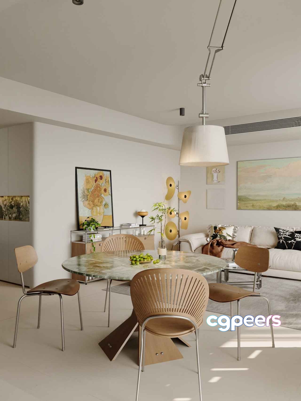 Modern Dining Room 3D Model - 21783 - VRAY Render Modern Dining Room 3D Model - 21783 - VRAY Render