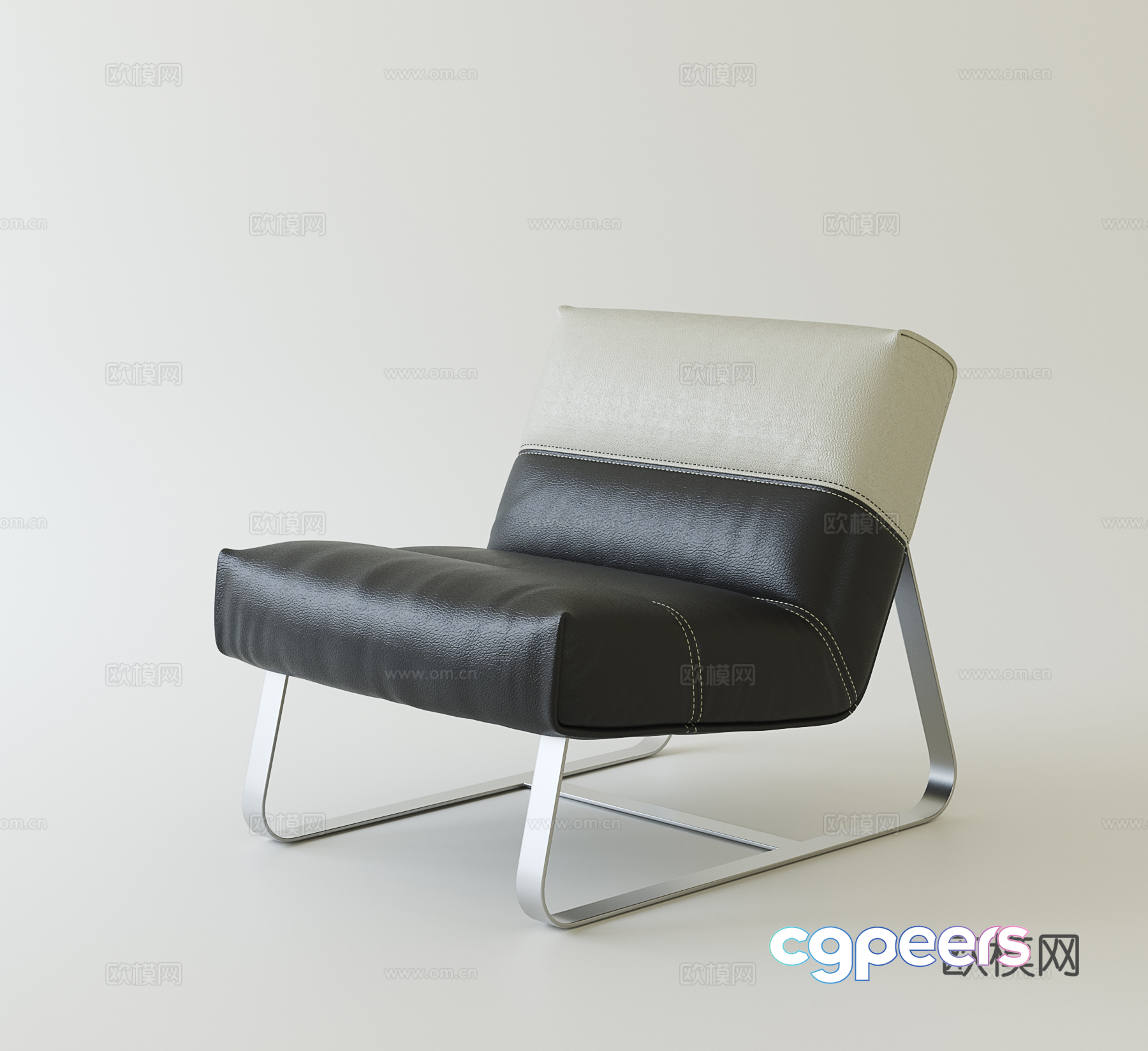 Modern Leather Chair 3D Model - 8826 - VRAY Render Modern Leather Chair 3D Model - 8826 - VRAY Render