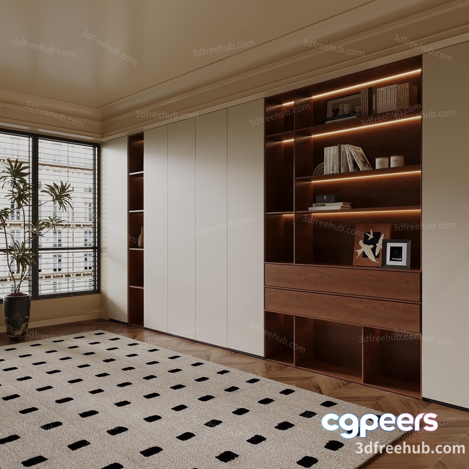 Modern Living Room 3D Model - 21545 - VRAY Render