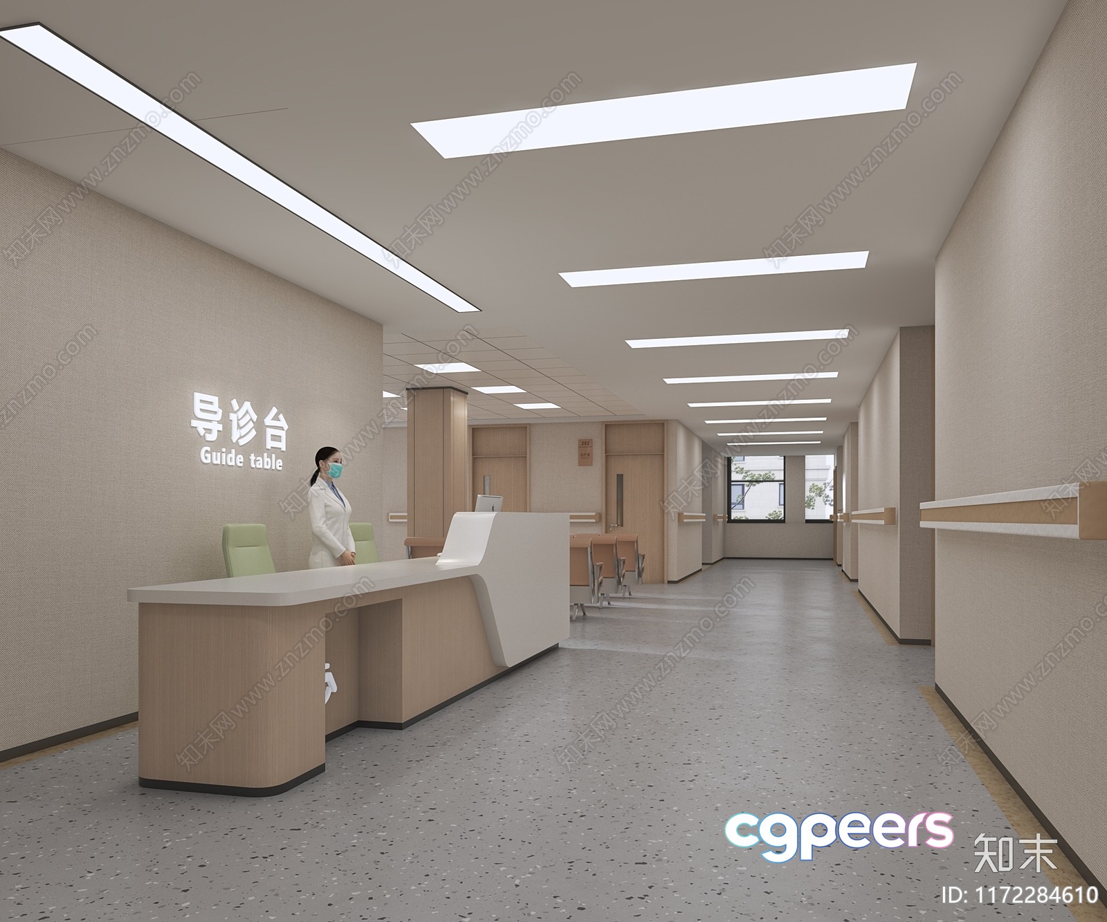 Modern Hospital Lobby 3D Model - 14912 - VRAY Render Modern Hospital Lobby 3D Model - 14912 - VRAY Render