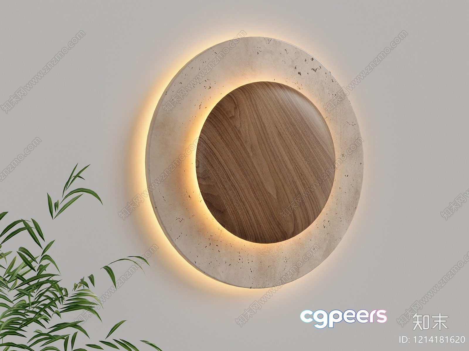 A Circular Wall Light Fixture 3D Model - 10256 - VRAY Render