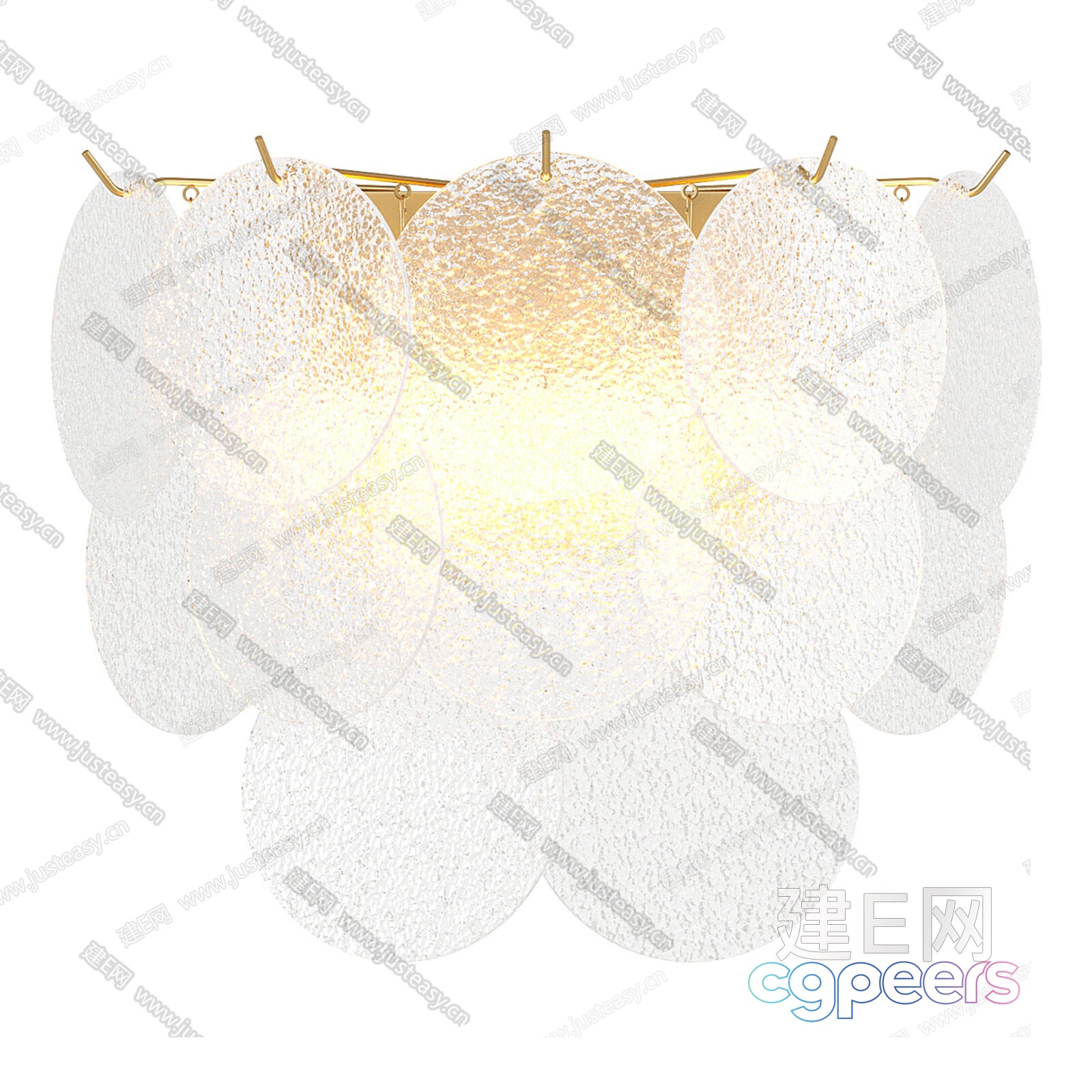 Gold Light Fixture 3D Model - 8590 - VRAY Render