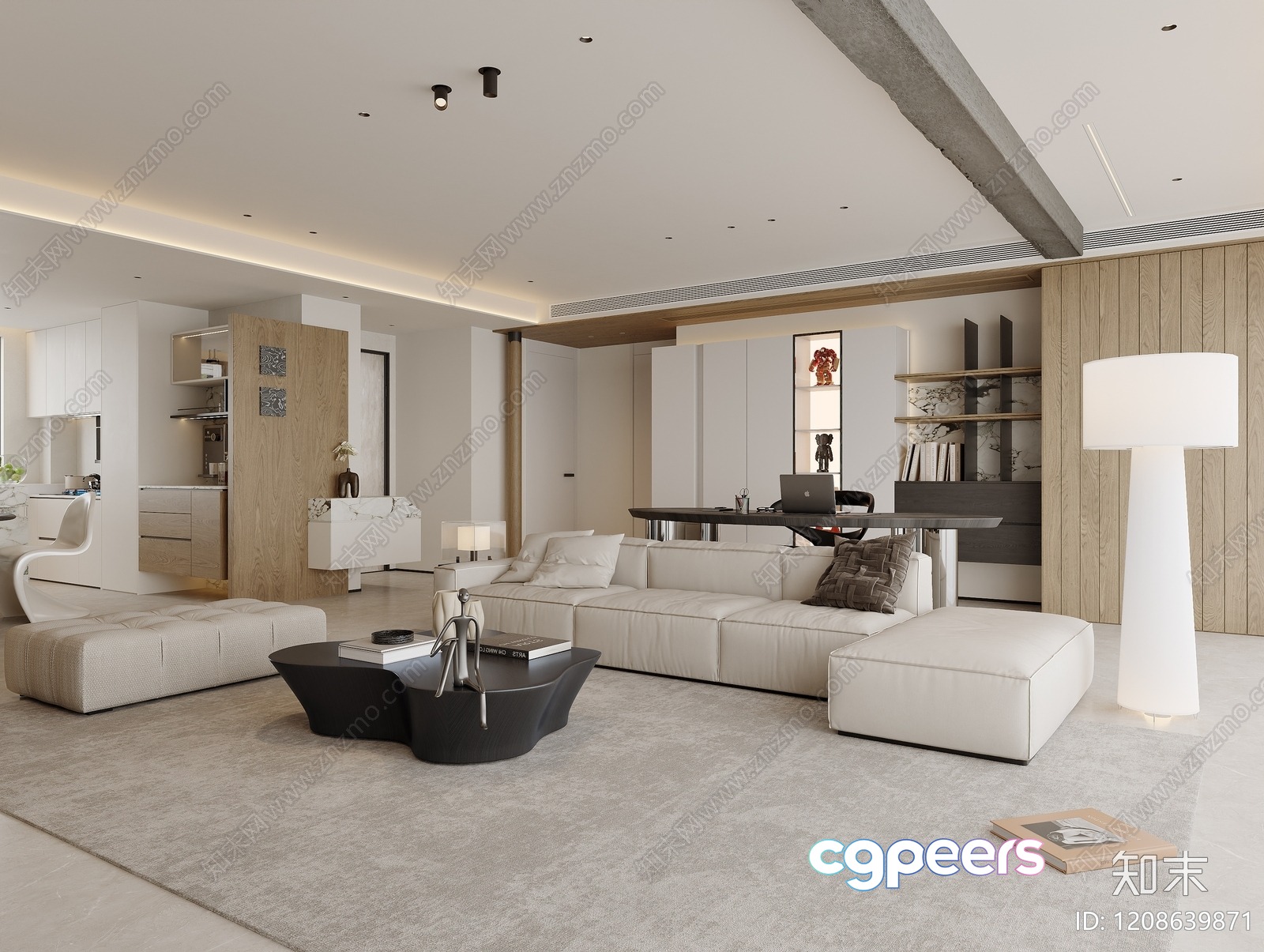 Modern Living Room 3D Model - 22820 - VRAY Render
