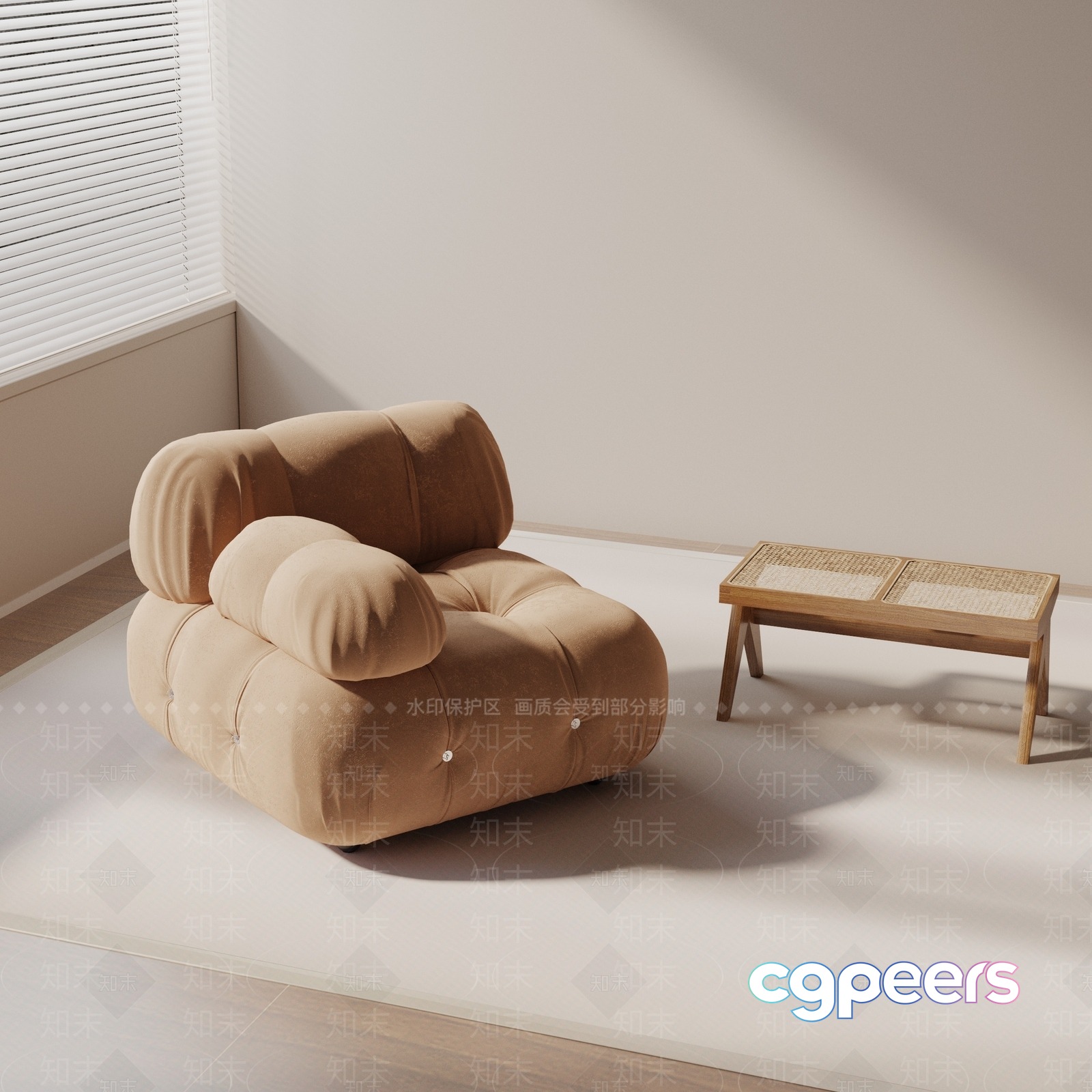 Cozy Living Room 3D Model - 15211 - VRAY Render