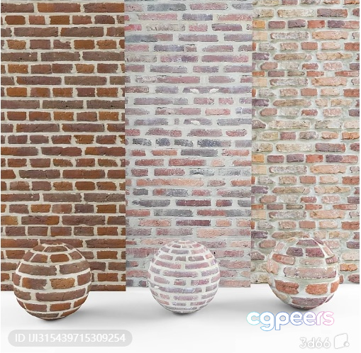 Brick Wall With Vases 3D Model - 9151 - VRAY Render