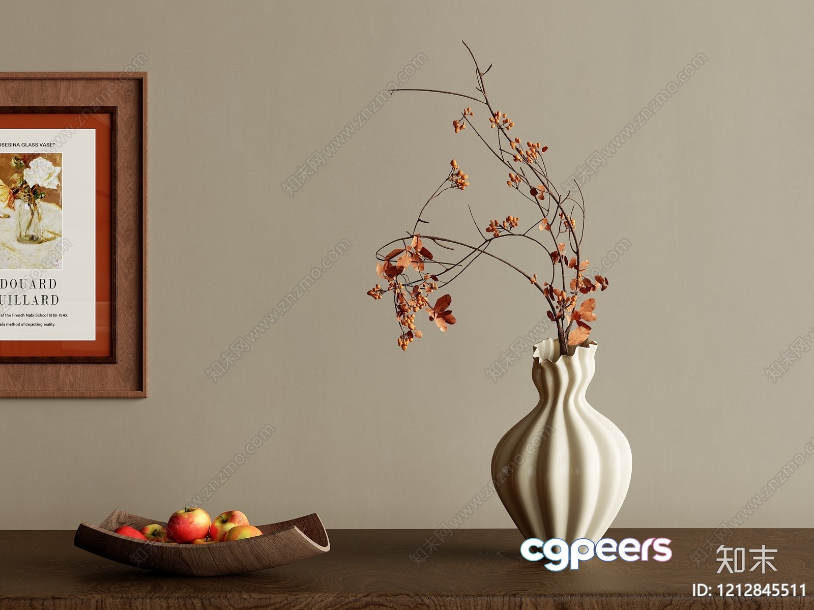 A Vase With A Unique Design 3D Model - 1369 - VRAY Render A Vase With A Unique Design 3D Model - 1369 - VRAY Render