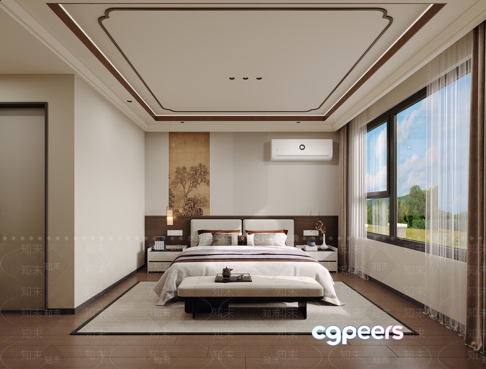 Cozy Bedroom 3D Model - 8404 - VRAY Render