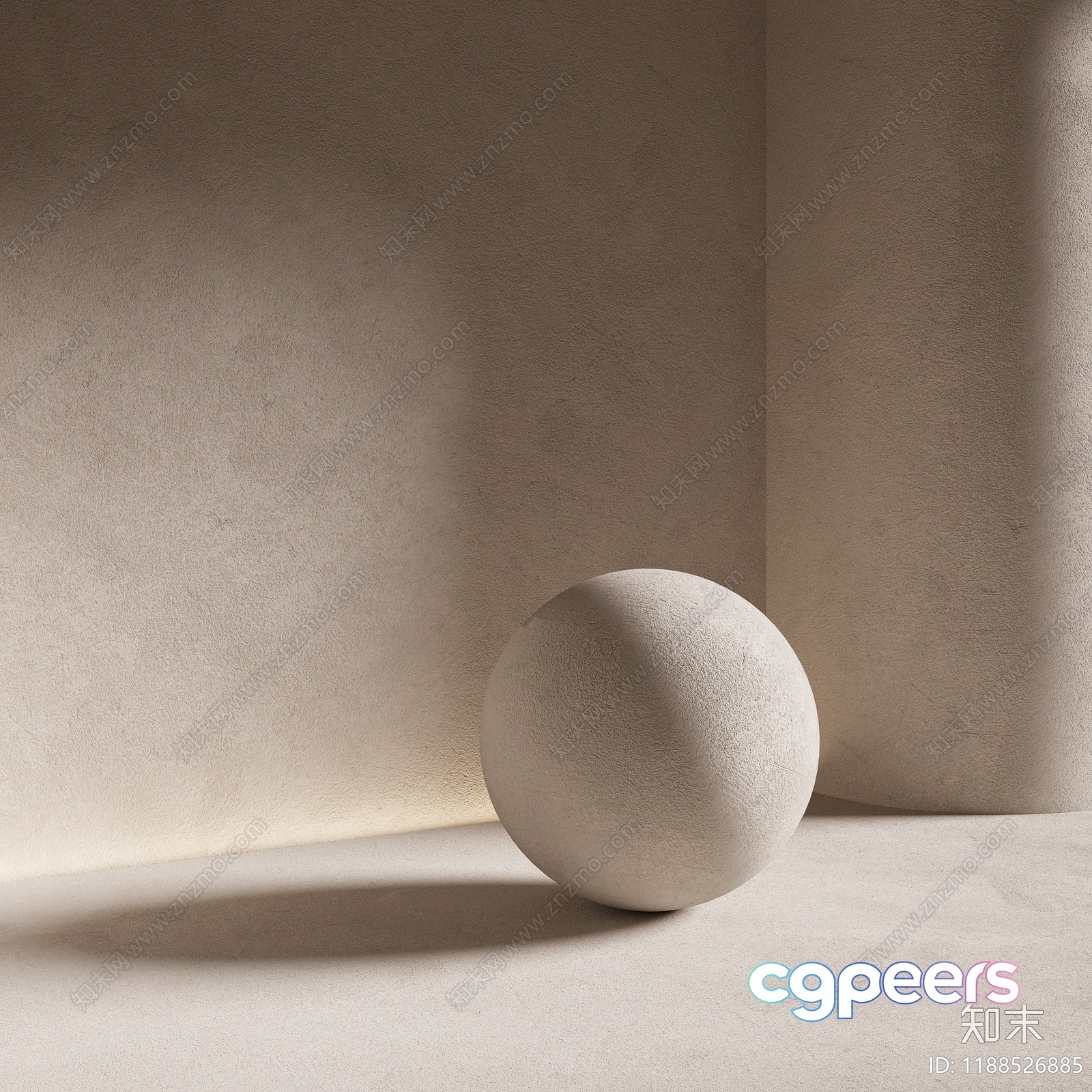 A White Sphere 3D Model - 1513 - VRAY Render