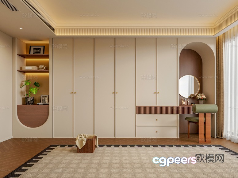 Modern Bedroom Furniture 3D Model - 18231 - VRAY Render