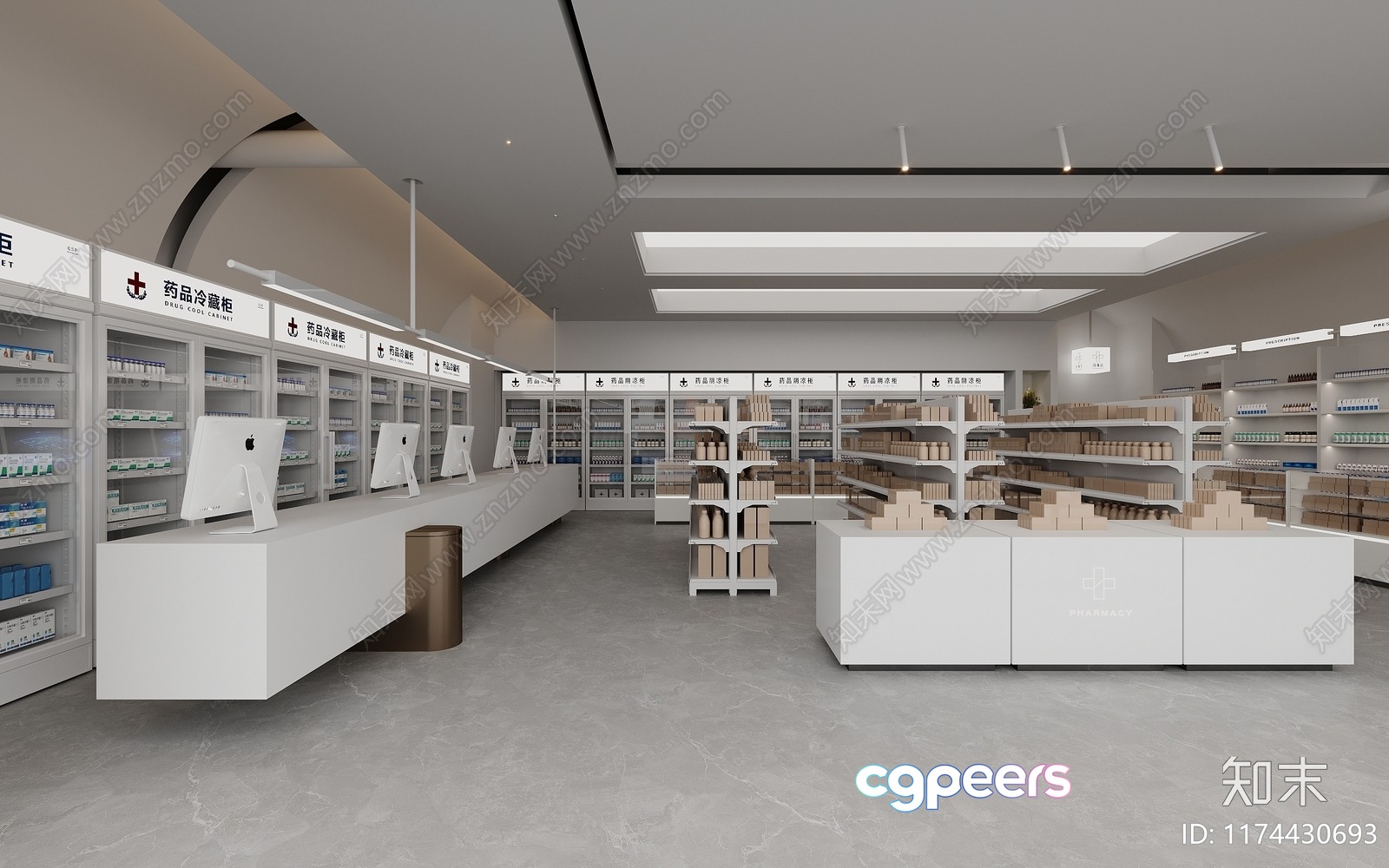 Modern Pharmacy Interior 3D Model - 9834 - VRAY Render Modern Pharmacy Interior 3D Model - 9834 - VRAY Render