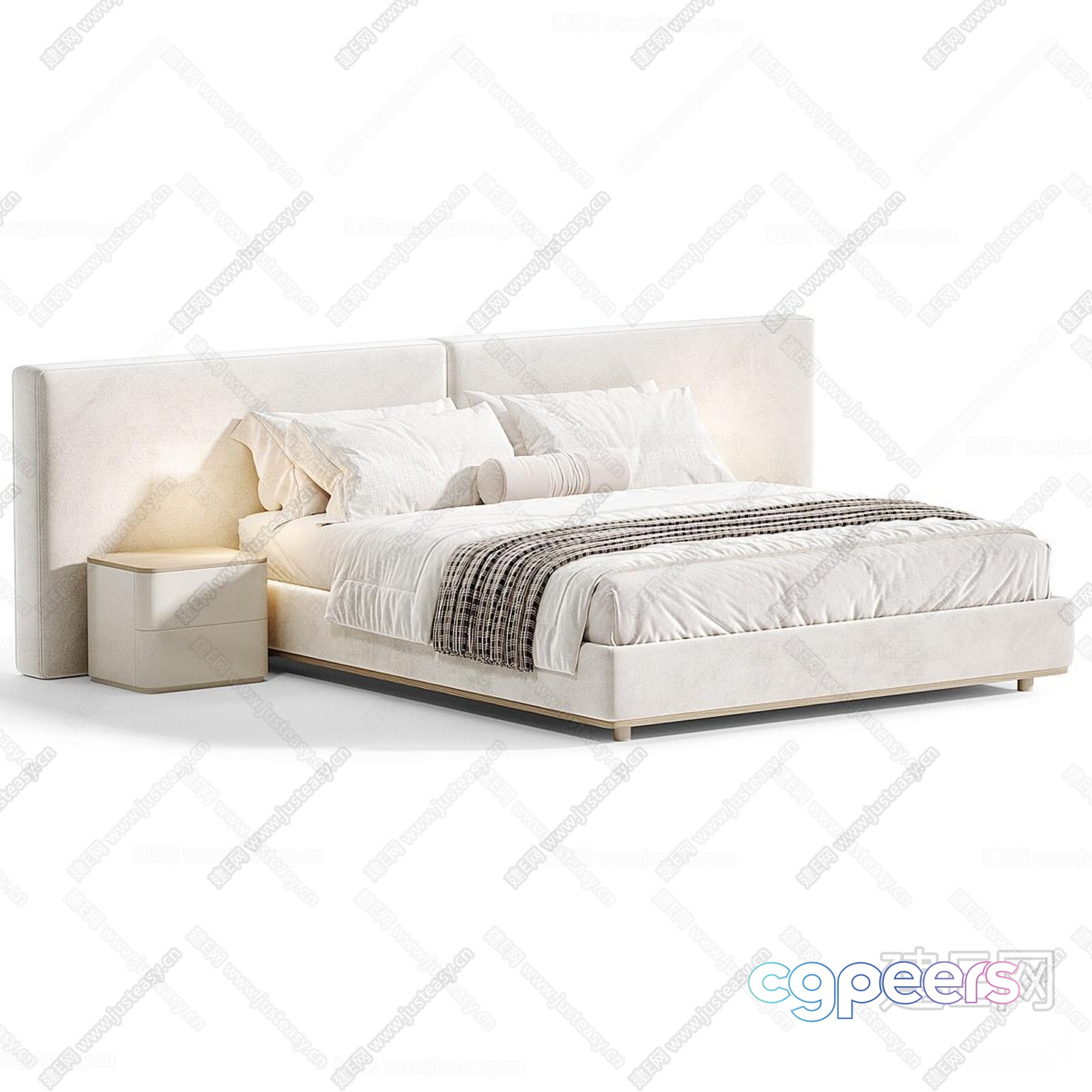 Cozy Modern Bedroom 3D Model - 18455 - CORONA Render