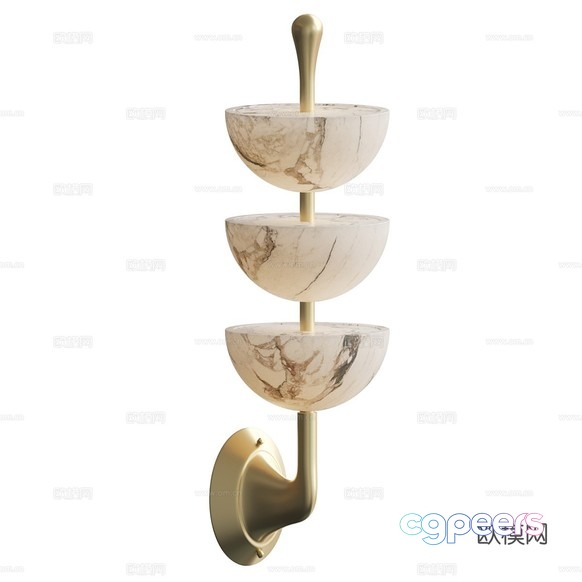 Gold Light Fixture 3D Model - 487 - CORONA Render Gold Light Fixture 3D Model - 487 - CORONA Render